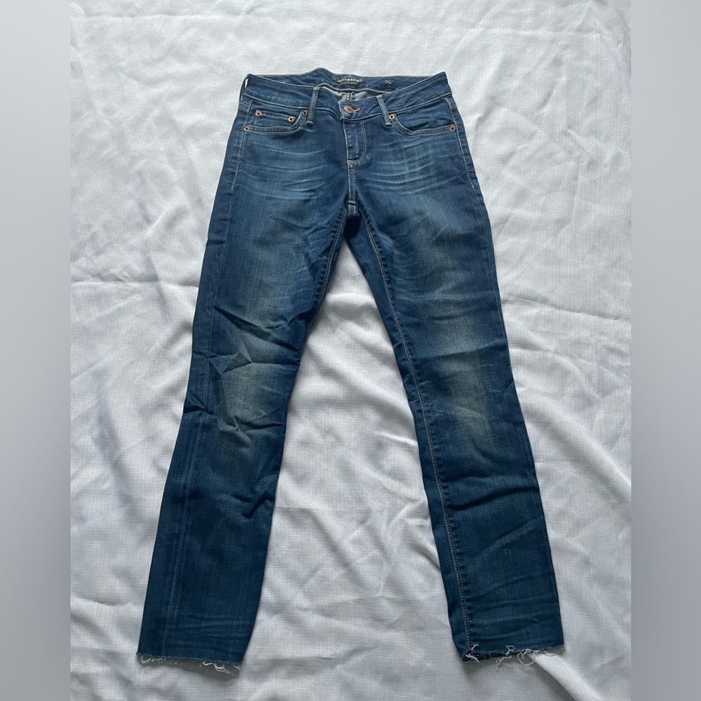 Women’s Dark Blue Skinny Lolita Lucky Brand Ankle Jeans, Sz 0/25